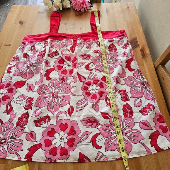 She's Cool - Tropical Print Halter Top - Red Floral - Picture 5 of 9